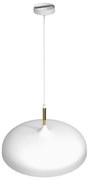 Lampa wisząca LINCOLN WHITE/GOLD 1xE27 45cm, biała, złota, pojedyncza