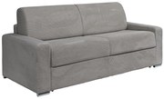 Kanapa 4-osobowa rozkładana typu express z jasnoszarego sztruksu - Miejsce do spania 160 cm - Materac 14 cm - CALITO