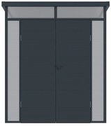 Schowek ogrodowy z szarej żywicy 3,65 m² z podłogą - MINARO