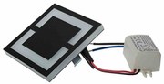 QUADRO BLACK, lampka schodowa czarna Barwa Ciepła 3000K