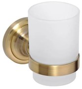 Uchwyt na szczoteczki do zębów 7x9,5 cm, brązowy