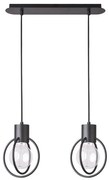Żyrandol na lince AURA 2xE27/60W/230V czarny