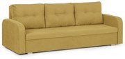Kanapa sofa 3 os z funkcją spania BERLIN Żółty