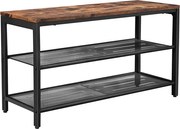 Ławka na buty 80x30x44,5 cm brązowo-czarna Indestic