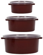 Pojemniki na żywność do mikrofalówki, okrągłe, 3 różne rozmiary