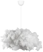 Biała lampa wisząca z tekstylnym kloszem Serenity – Opviq lights