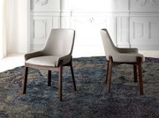 Ciemne krzesło z ekoskóry norek 4017 ANGEL CERDA