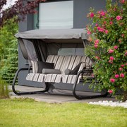 Huśtawka ogrodowa z moskitierą Venezia Lux Black Edition C024-06LB PATIO