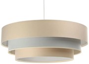 Beżowa lampa wisząca z trzywarstwowym abażurem - S463 K7-A92