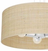 Lampa wisząca, boho, rattanowa MARSHALL WHITE / RATTAN 3xE27