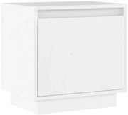 Biała drewniana zamykana szafka nocna R8-M66