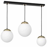 Lampa wisząca, 3 kule, czarna/złota SPARTA BLACK / GOLD 3xE14