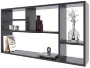 Czarna Półka Regał Wiszący Wielokomorowy S0-G43