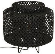 Lampa stołowa boho LIBY, bambusowa plecionka, Ø 25 cm