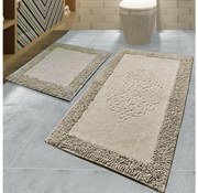 ZESTAW 2x Mata łazienkowa PIANTE 60x100 cm brązowa