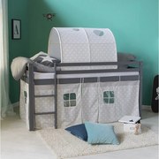 Łóżko dziecięce 90x200 cm Szare