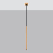 Lampy wiszące nowoczesny Brill, stal - 1 źródło światła 4000K - L.3.5 x H.115 cm - złoty