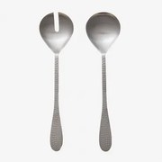 Zestaw 2 Sztućców Do Sałatek Ze Stali Nierdzewnej Aina Plateado - Sklum
