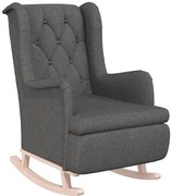 Ciemnoszary pikowany fotel na biegunach F1-G11