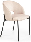 Beżowe tapicerowane krzesło M9-N03