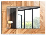 Lustro z nadrukiem Drewniany parkiet