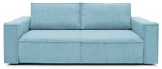 Jasnoniebieska sztruksowa rozkładana sofa 245 cm Nihad – Bobochic Paris