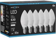 Mexen Nova 6x żarówka LED E14, C37, 6W, Neutralna - 4000K, 630 lm - L102-E14-0640-01x06