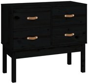 Czarna sosnowa komoda z szufladami S8-N97