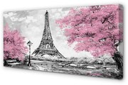 Obraz na płótnie Paryż drzewa wiosna