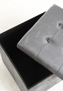 Pufa do przechowywania guzików 38 cm aksamitna