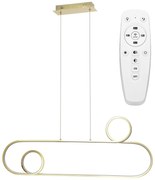 Lampa Sufitowa Wisząca LED APP809-CP Złota + pilot