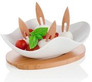 Miska do serwowania na podkładce z 4 wykałaczkami Brandani Nuvola