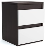 Szafka nocna komoda WIKI z 2 szufladami Wenge/Biały