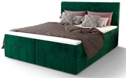 Zielone łóżko kontynentalne z pojemnikiem 4 rozmiary A5-N22