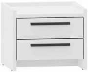 Biała szafka nocna z szufladami - D0-A91