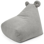 Jasnoszary dziecięcy worek do siedzenia z materiału bouclé Snug 80 Bear – SLOWDOWN