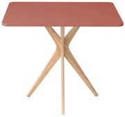 Stół CUTTI 55x80 koralowy/jesion RAGABA