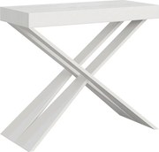 Konsola rozkładana 90x40/196 cm Diago Small Frassino biała rama w kolorze Białym