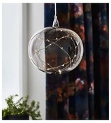 Szara świąteczna wisząca dekoracja świetlna ø 18 cm Lina – Markslöjd