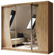 Szafa przesuwna - Foks 240 cm, dąb artisan