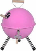 Kolorowy kulisty grill przenośny - różowy