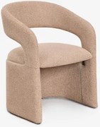 Zestaw 2 Tapicerowanych Foteli Jules Gruby Chenille Latte Brown - Sklum