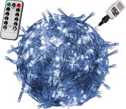 Świąteczne LED oświetlenie - 60m, 600 LED, zimna biel, pilot