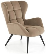 Fotel do salonu TYRION VELVET beżowy HALMAR