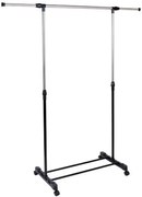 Regukowany czarny wieszak na kółkach M4-F88