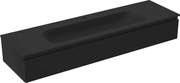 Mexen Orio szafka łazienkowa 160 cm z umywalką Vela, 1 szuflada, czarna mat - 91A10-16023-1-BF71-W23M71