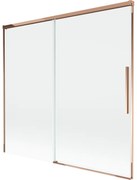 Mexen Rox parawan nawannowy 2-skrzydłowy rozsuwany 170 x 150 cm, transparent, różowe złoto - 8C9-170-001-60-00
