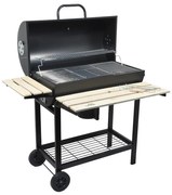 Grill węglowy czarny/drewno