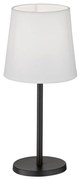 Czarno-biała lampa stołowa z tekstylnym kloszem (wysokość 30 cm) Eve – Fischer & Honsel
