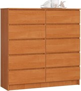 Komoda AKORD K120 Olcha 120 cm 10 szuflad kolor Olcha mat 120x40x121 cm